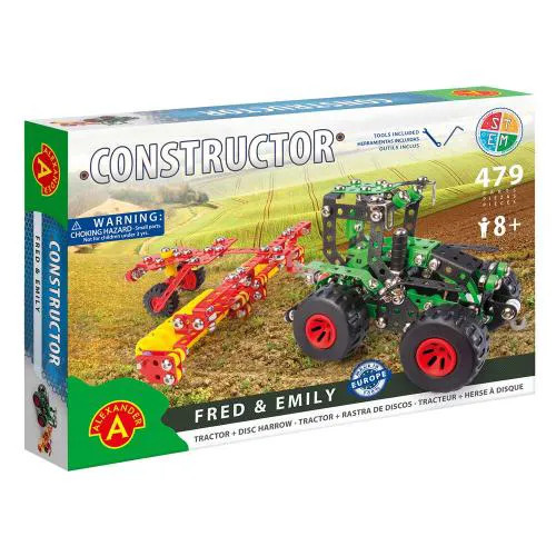 Constructor – Traktor mit Egge "Fred & Emily"