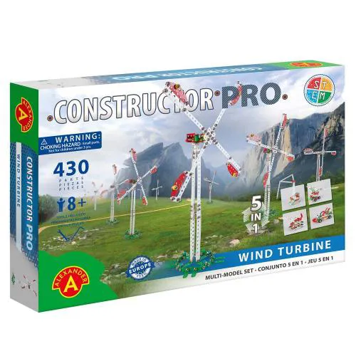 Constructor Pro – Bausatz 5-in-1 "Windkraftanlage"