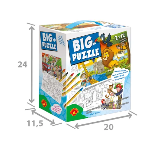 Big Puzzle – Feuerwehr & afrikanische Tiere