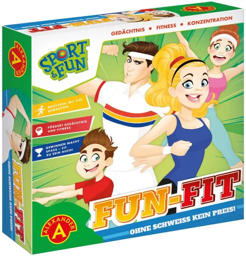 Sport & Fun - Fun Fit Brettspiel für 2-4 Spieler (Großes Spielbrett circa 42 x 34 cm)