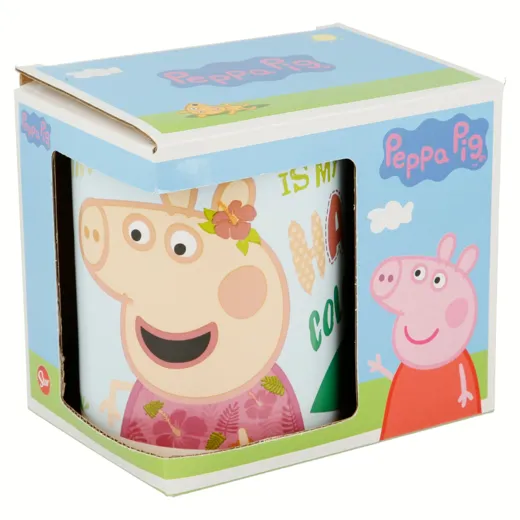 Peppa Pig "PINK IS MY HAPPY COLOUR" - Tasse aus Keramik, 325 ml, in Geschenbox