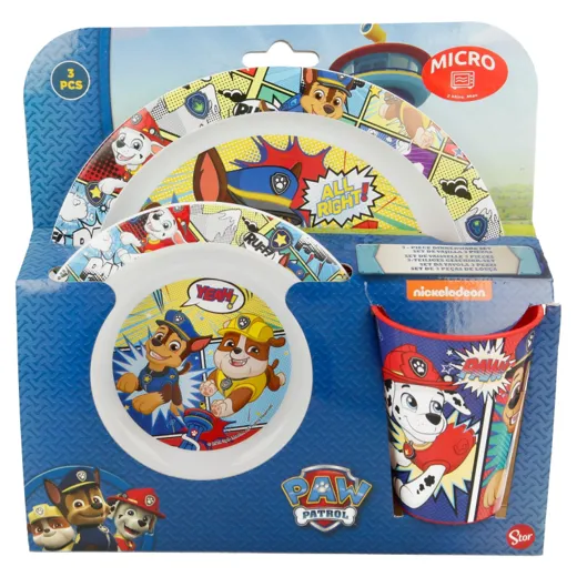 Paw Patrol "COMIC" - Geschirr-Set 3-teilig