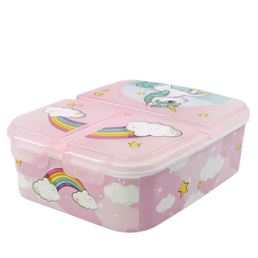 Einhorn "RAINBOW" - Lunchbox mit Fächern