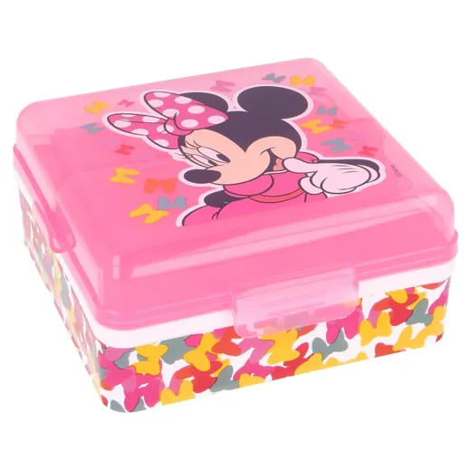 Minnie Mouse - quadratische Lunchbox mit Fächern