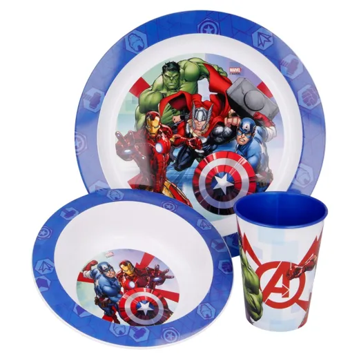 Avengers "ROLLING THUNDER" - Geschirr-Set 3-teilig