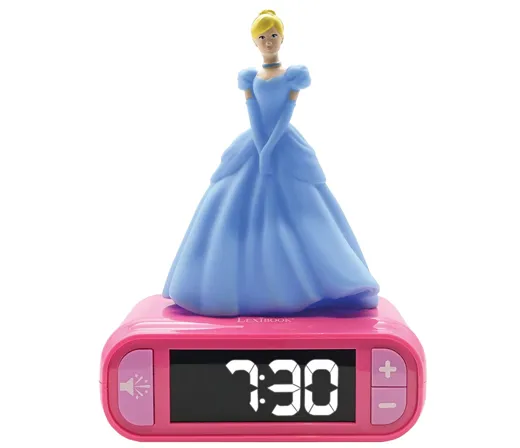 Disney Prinzessin Cinderella Wecker mit 3D Nachtlicht-Figur und besonderen Klingeltönen