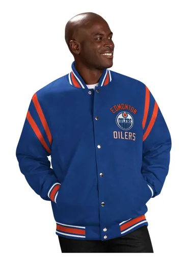 Edmonton Oilers Tailback Varsity Jacket