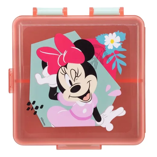 Minnie Mouse - quadratische Lunchbox mit Fächern