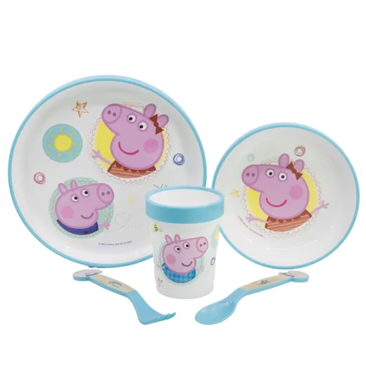 Peppa Pig - Premium Geschirr-Set 5-teilig