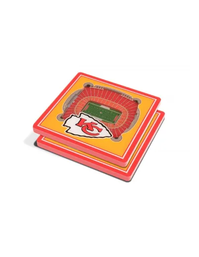 Kansas City Chiefs 3D Stadium View-Untersetzer Set (2 Stk.)