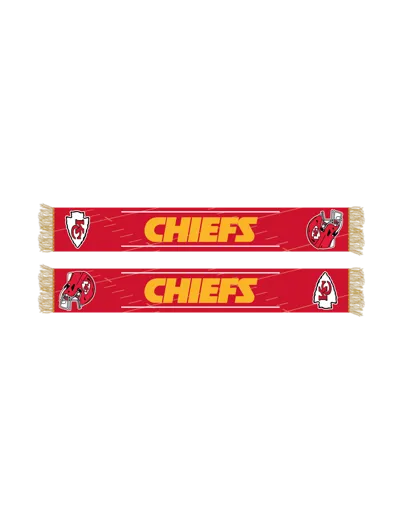 Kansas City Chiefs HD gestrickter Jaquard Schal 145 x 20cm