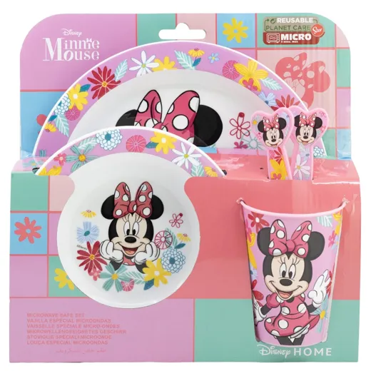 Minnie Mouse "SPRING LOOK" - Geschirr-Set 5-teilig