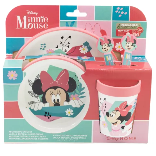 Minnie Mouse "BEING MORE MINNIE" - Premium Geschirr-Set 5-teilig, rutschfest