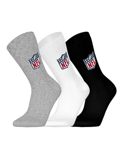 NFL Shield 3pk Crew Socks 39-42