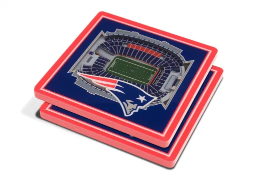 New England Patriots 3DStadiumView Untersetzer 2er 10 cm x 10 cm