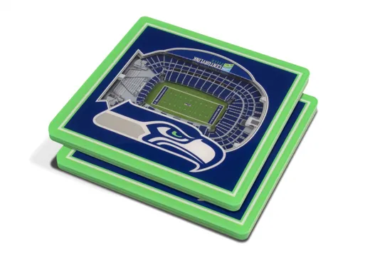 Seattle Seahawks 3DStadiumView Untersetzer 2erSet 10 cm x 10 cm