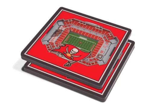 Tampa Bay Buccaneers 3DStadiumView Untersetzer 2er 10 cm x 10 cm