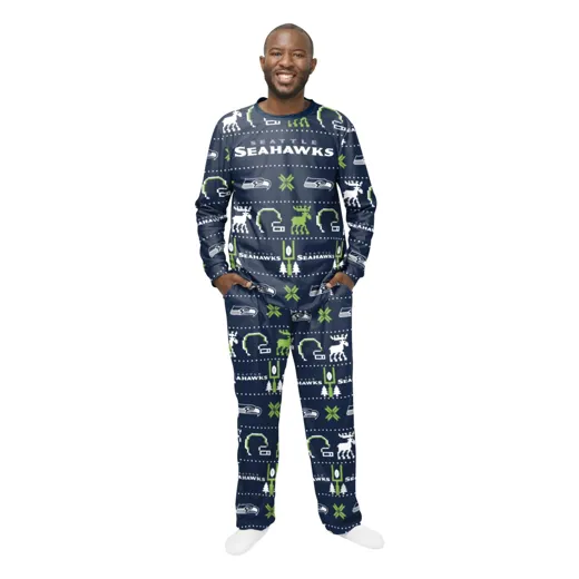 Seattle Seahawks Ugly Pajama L