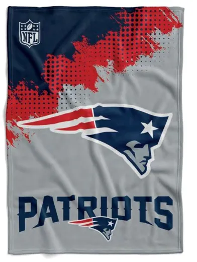 New England Patriots Flannel Decke Throw "CORNER"  150x200cm