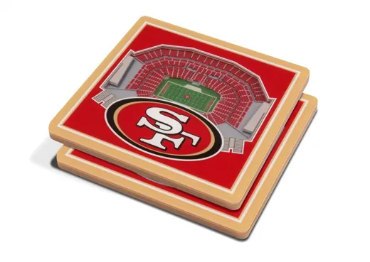 San Francisco 49ers 3DStadiumView Untersetzer 2er 10 cm x 10 cm