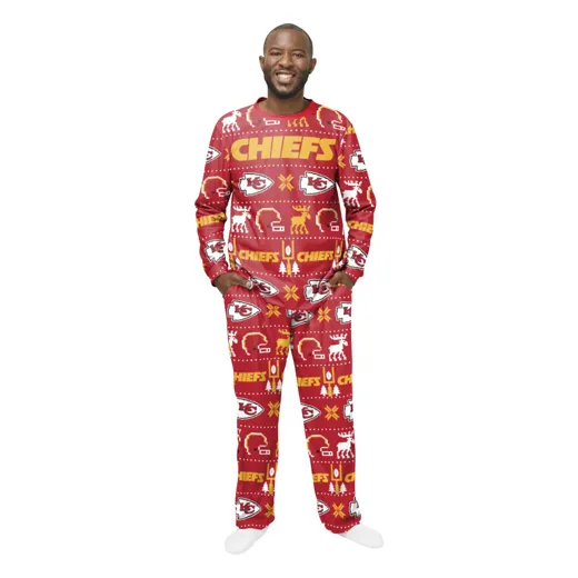 Kansas City Chiefs Ugly Pajama L