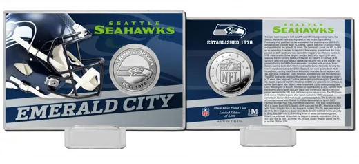 Seattle Seahawks Team History Silver Coin Card