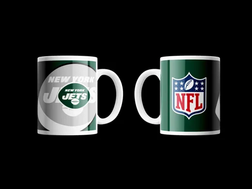 New York Jets Mug Shadow Logo & Shield 330ml