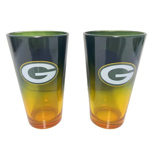 Green Bay Packers Pint Glass Set 16 oz./475 ml