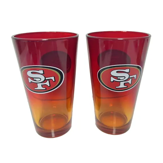 San Francisco 49ers Pint Glass Set 16 oz./475 ml