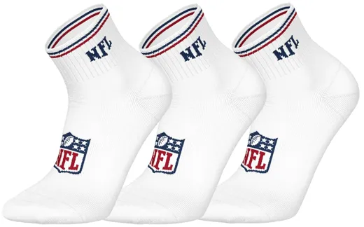 NFL Shield 3pk Quarter Socks 35-38