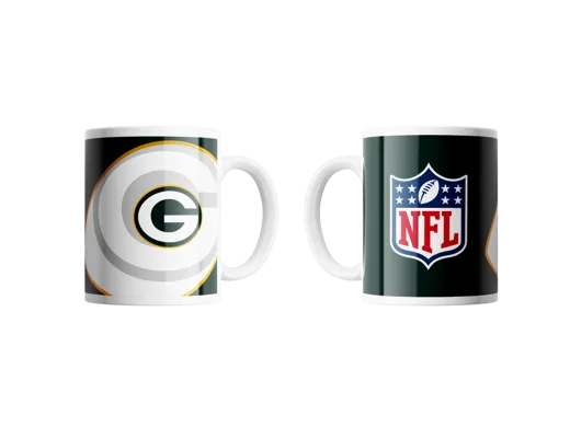 Green Bay Packers Classic Mug Shadow Logo & Shield