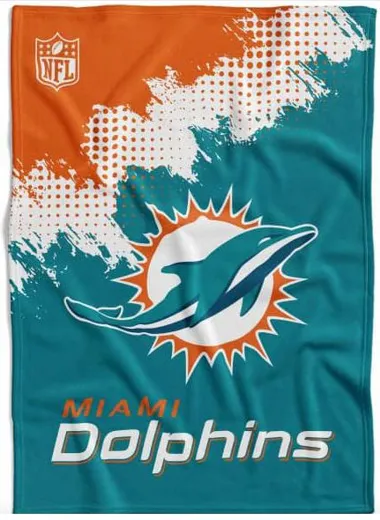 Miami Dolphins Flannel Decke /Throw "CORNER" 150x200cm