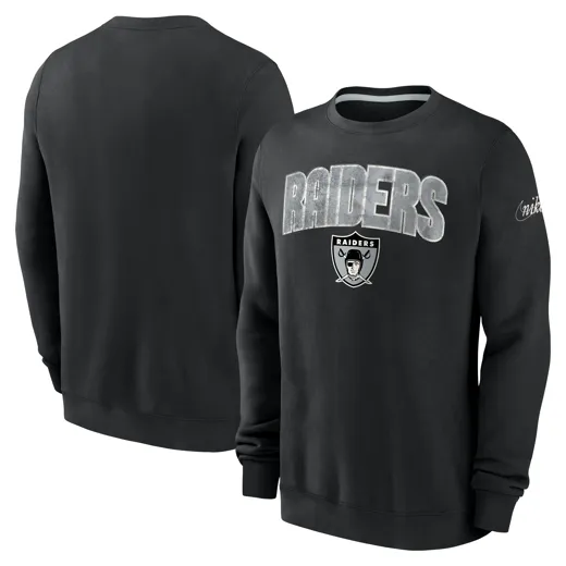 Las Vegas Raiders Nike Rewind Club Crew Fleece  M