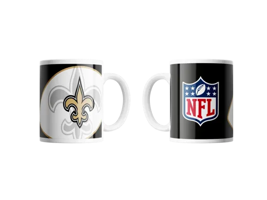 New Orleans Saints Mug Shadow Logo & Shield 330ml