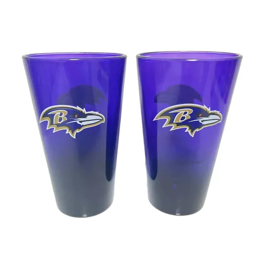 Baltimore Ravens Pint Glass Set 16 oz./475 ml