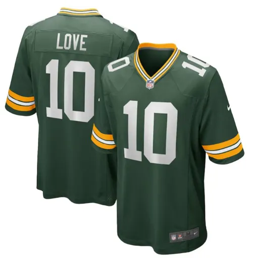 Green Bay Packers Nike Home Jersey Love 10 L