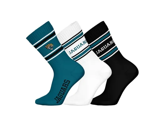 Jacksonville Jaguars 3pk Crew Socks 39-42