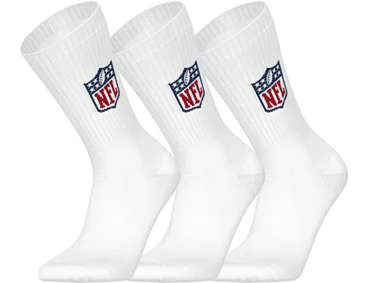 NFL Shield 3pk Crew Socks 35-38