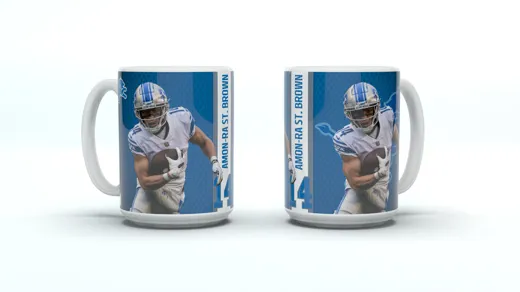 Detroit Lions Jumbo Mug Motion "ST. BROWN"