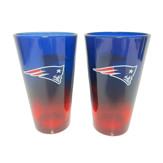 New England Patriots Pint Glass Set 16 oz./475 ml