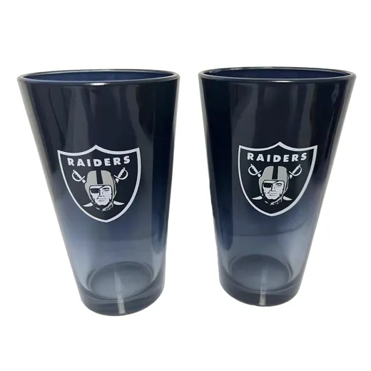 Las Vegas Raiders Pint Glass Set 16 oz./475 ml