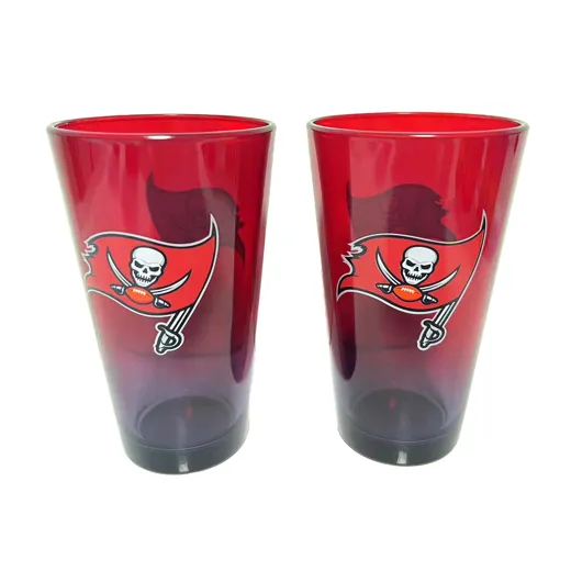 Tampa Bay Buccaneers Pint Glass Set 16 oz./475 ml