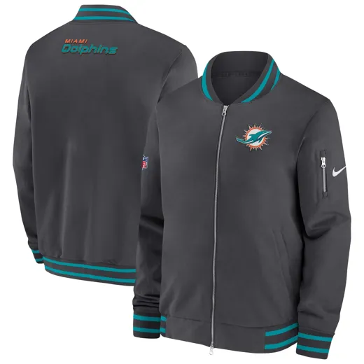 Miami Dolphins Nike Coach Bomber Jacket L