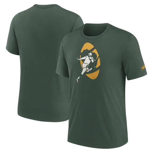 Green Bay Packers Nike Rewind Triblend T-Shirt L