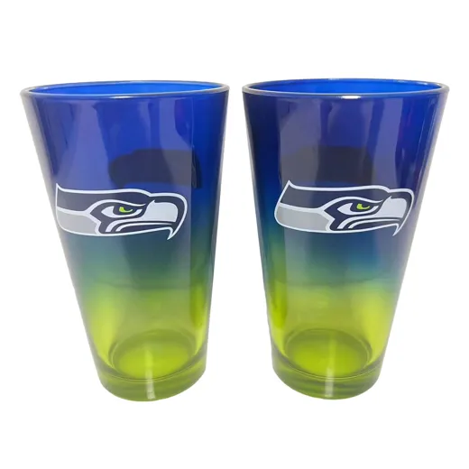 Seattle Seahawks Pint Glass Set 16 oz./475 ml