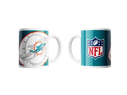 Miami Dolphins Classic Mug Shadow Logo & Shield 330ml