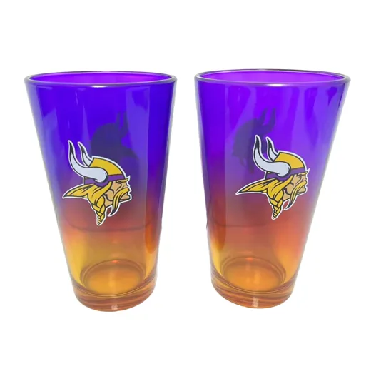 Minnesota Vikings Pint Glass Set 16 oz./475 ml