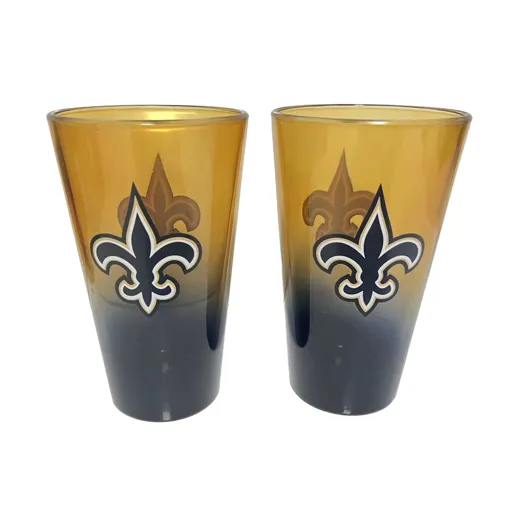 New Orleans Saints Pint Glass Set 16 oz./475 ml