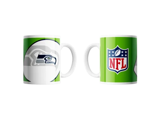 Seattle Seahawks Mug Shadow Logo & Shield 330ml