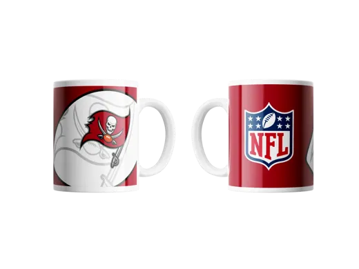 Tampa Bay Buccaneers Mug Shadow Logo & Shield 330ml